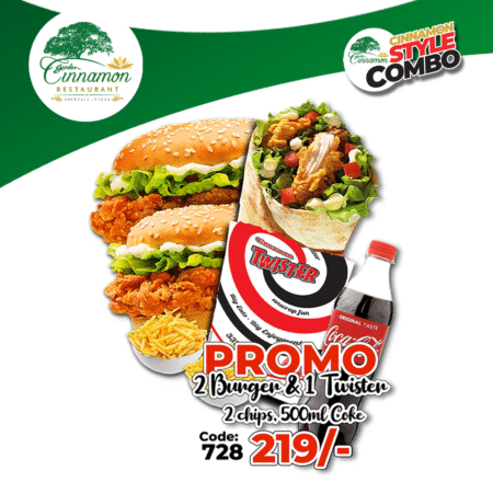 Cinnamon Style Combo 2 Burger 1 Twister