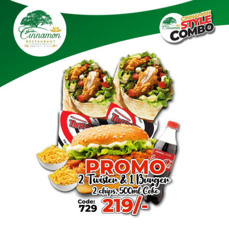 Cinnamon Style Combo 2 Twister 1 Burger